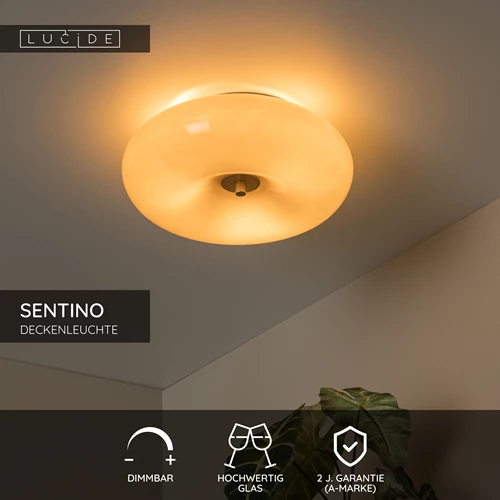 Lucide SENTINO - Deckenleuchte - Ø 30 cm - 3xG9 - Taupe - USP